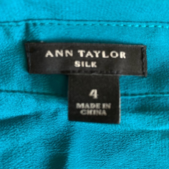 Ann Taylor shirt/blouse 100% silk size 4 - Picture 5 of 8